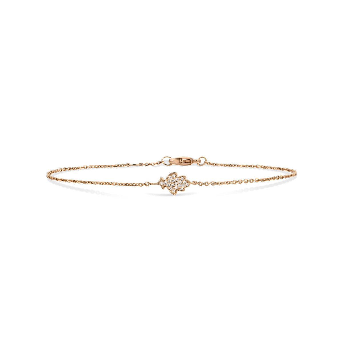 OAK BRACELET XS rose gold diamond pavé
