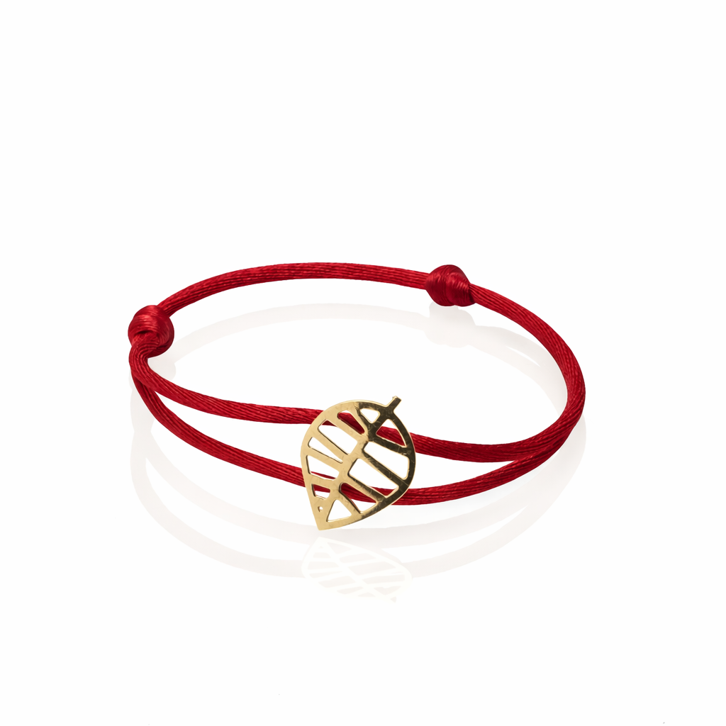 BEECH BRACELET - NUANCES S rose gold with silk cord