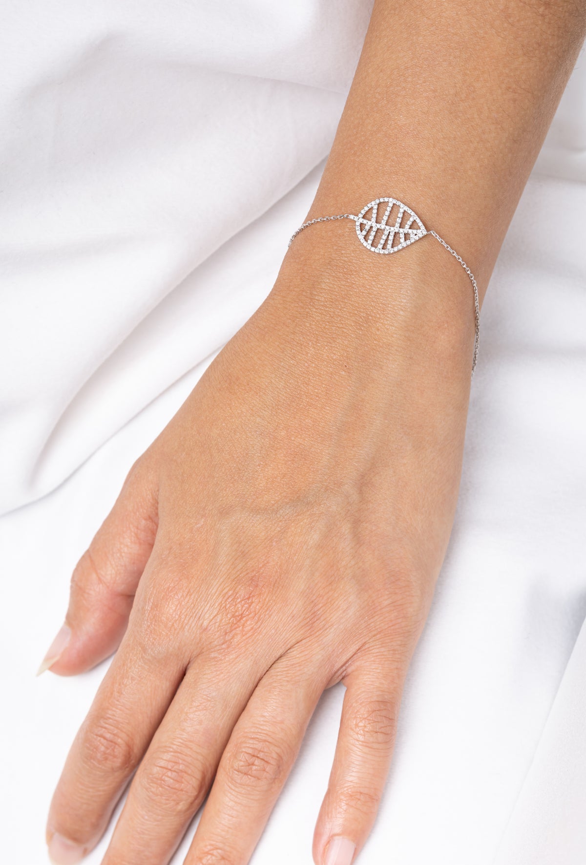 BEECH BRACELET S white gold diamond pavé