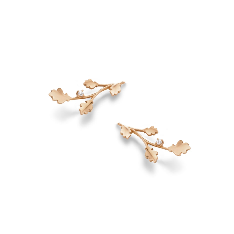 OAK EARCLIMBER rose gold with diamond (single)