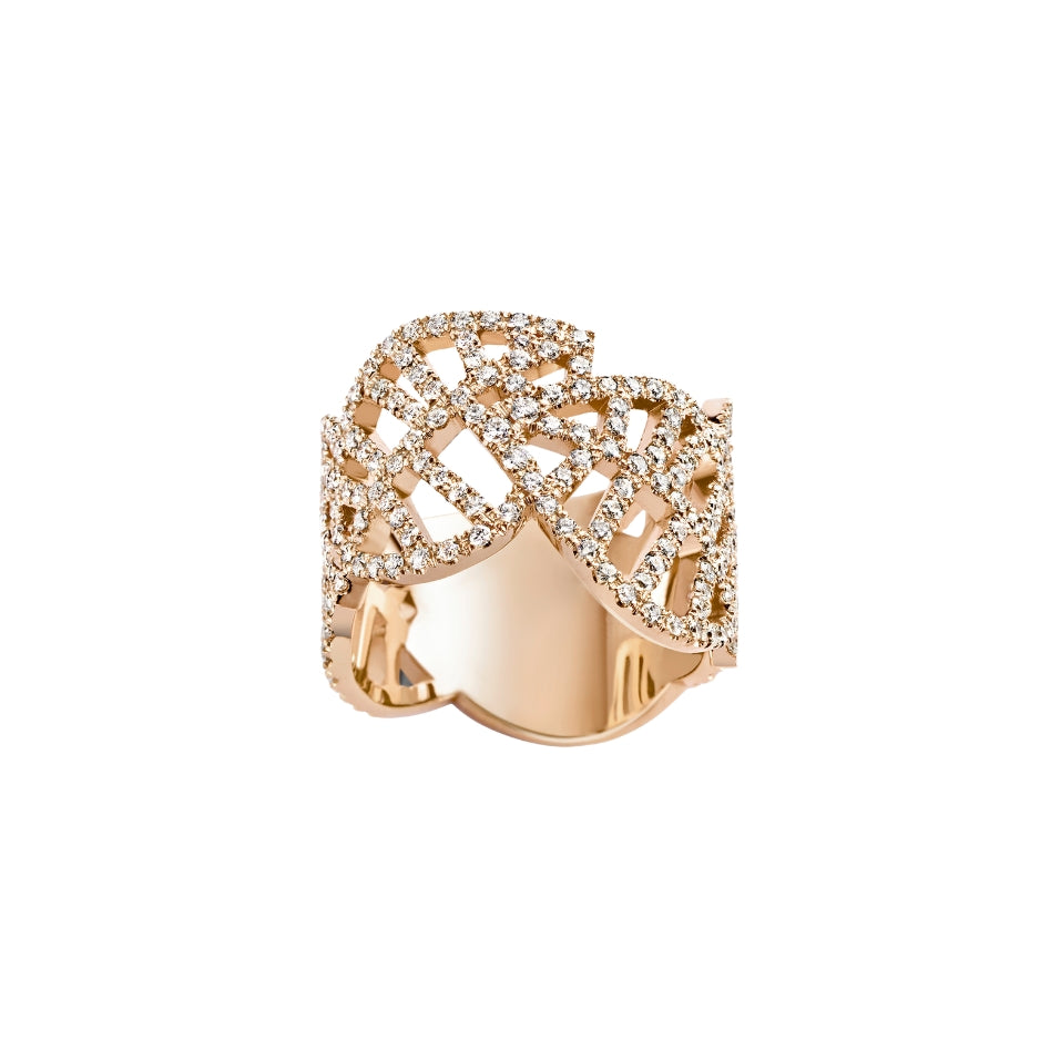 BEECH RING yellow gold diamond