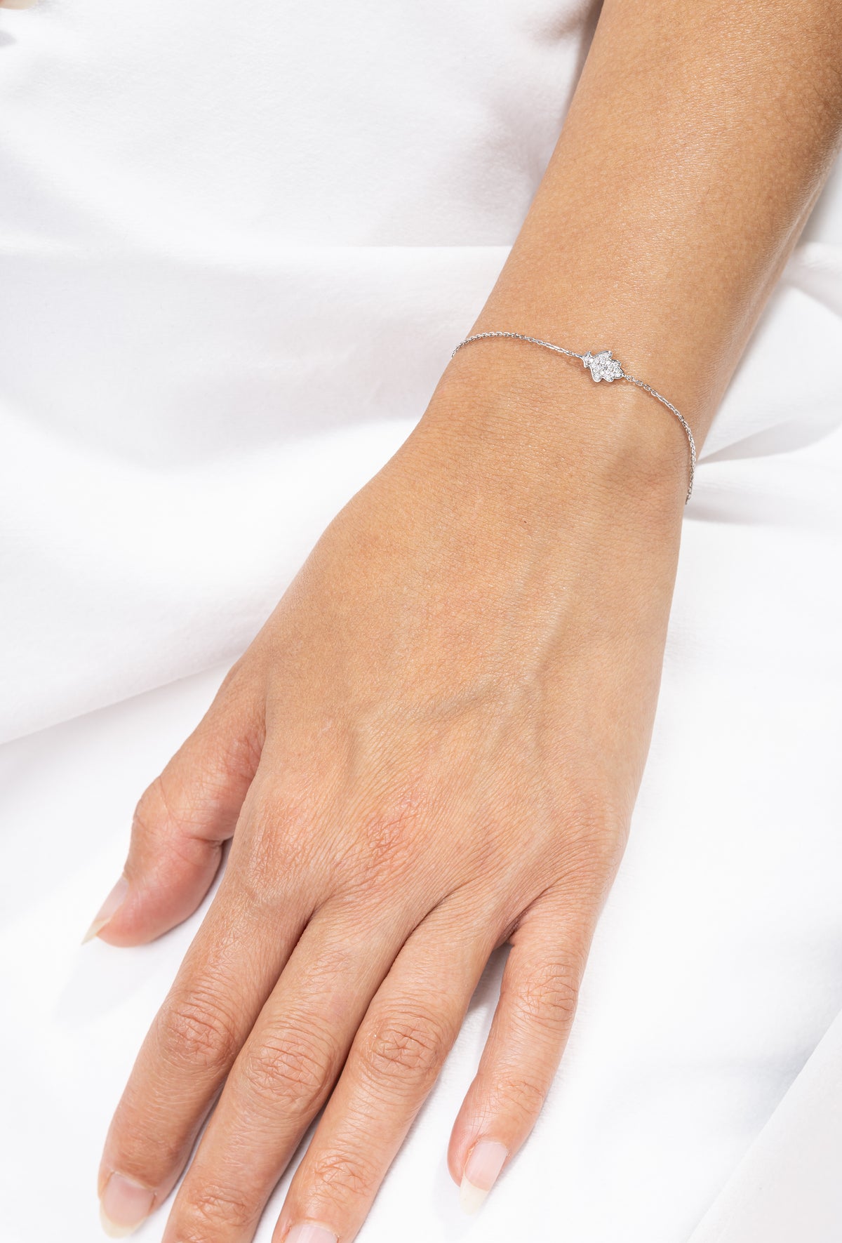 OAK BRACELET XS white gold diamond pavé