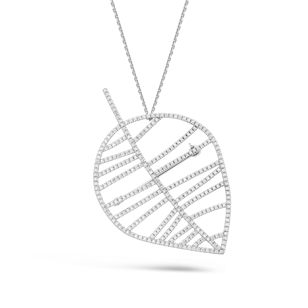 BEECH PENDANT L white gold diamond