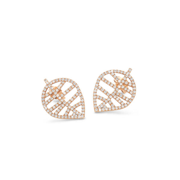 BEECH STUD EARRING S rose gold diamond