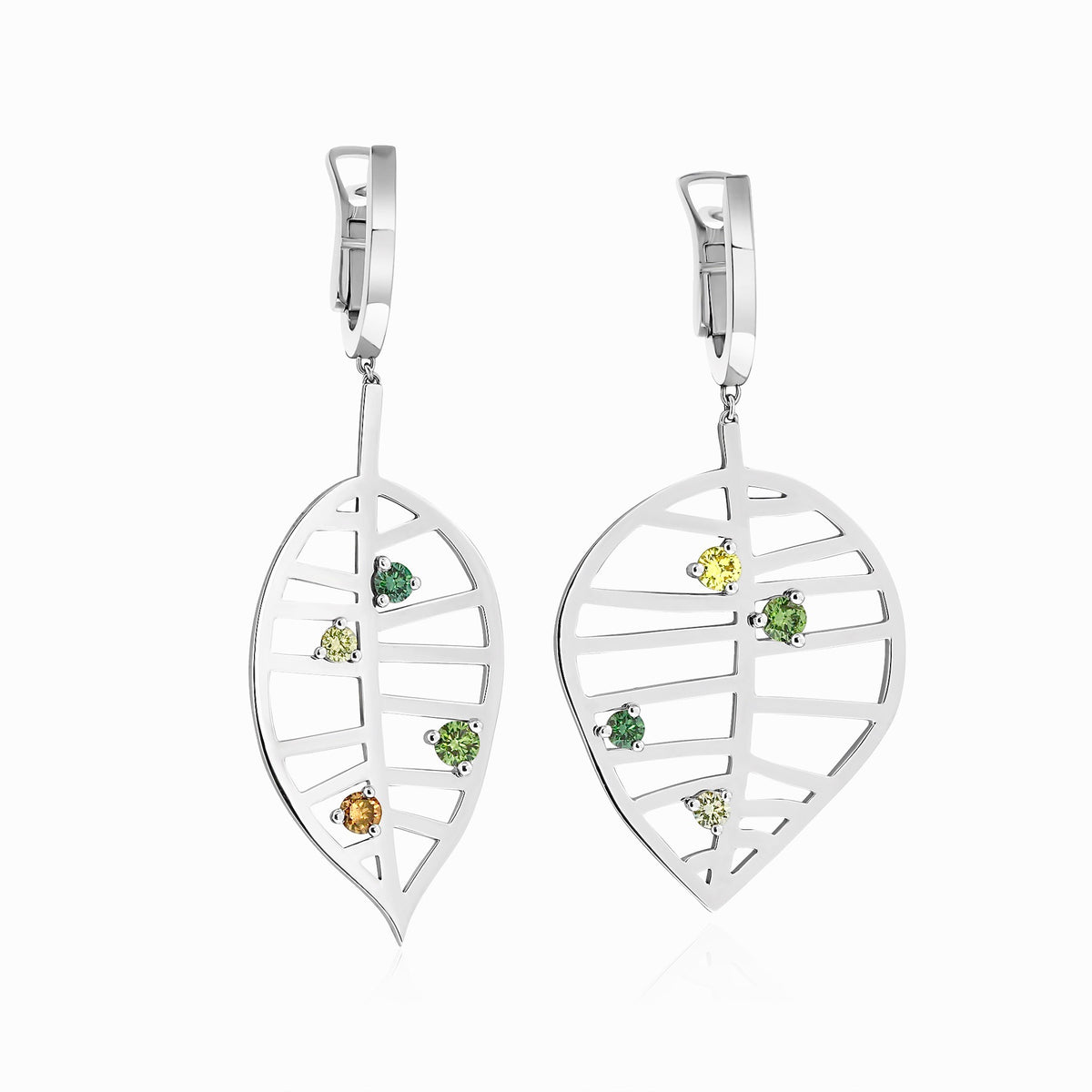 BEECH EARRING - NUANCES white gold color diamond