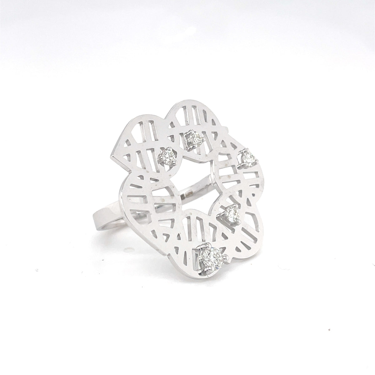 BEECH RING - NUANCES white gold diamond