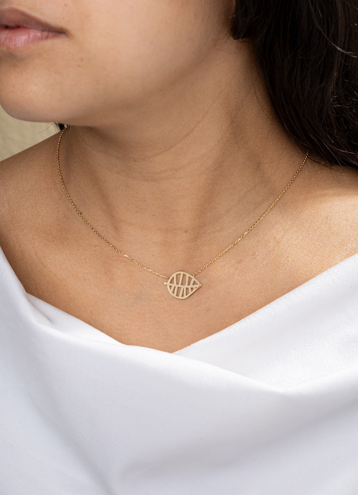 BEECH NECKLACE - NUANCES S yellow gold