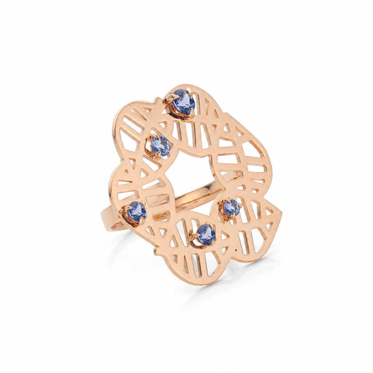 BEECH RING - NUANCES rose gold spinel