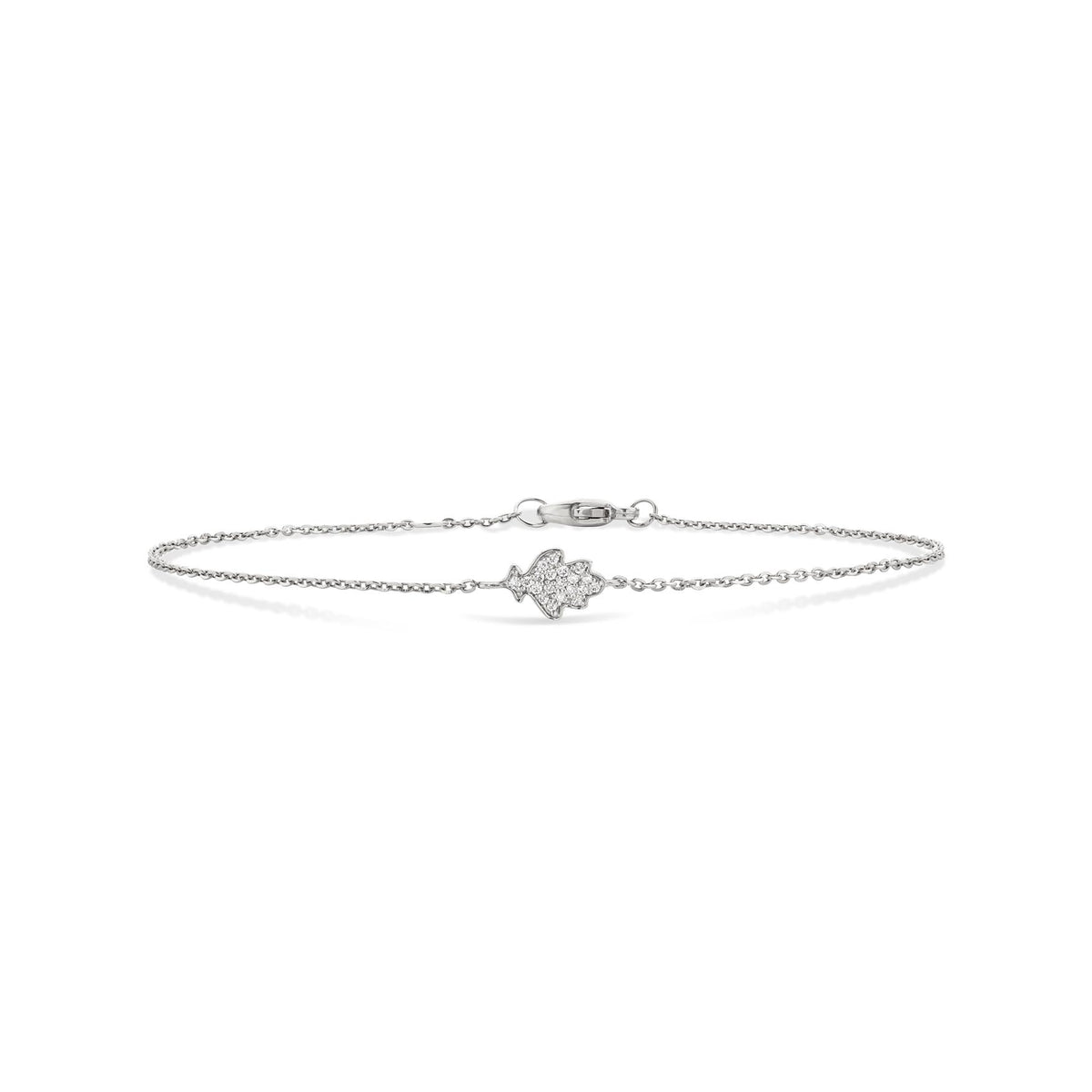 OAK BRACELET XS white gold diamond pavé