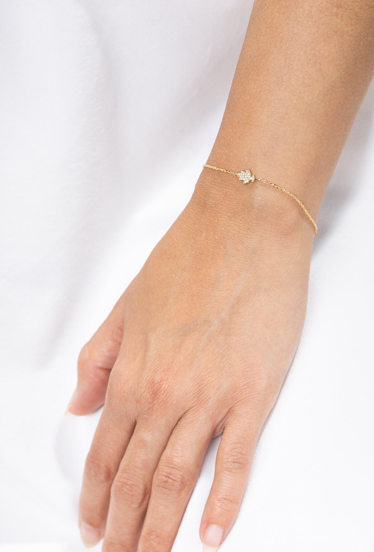 OAK BRACELET XS yellow gold diamond pavé