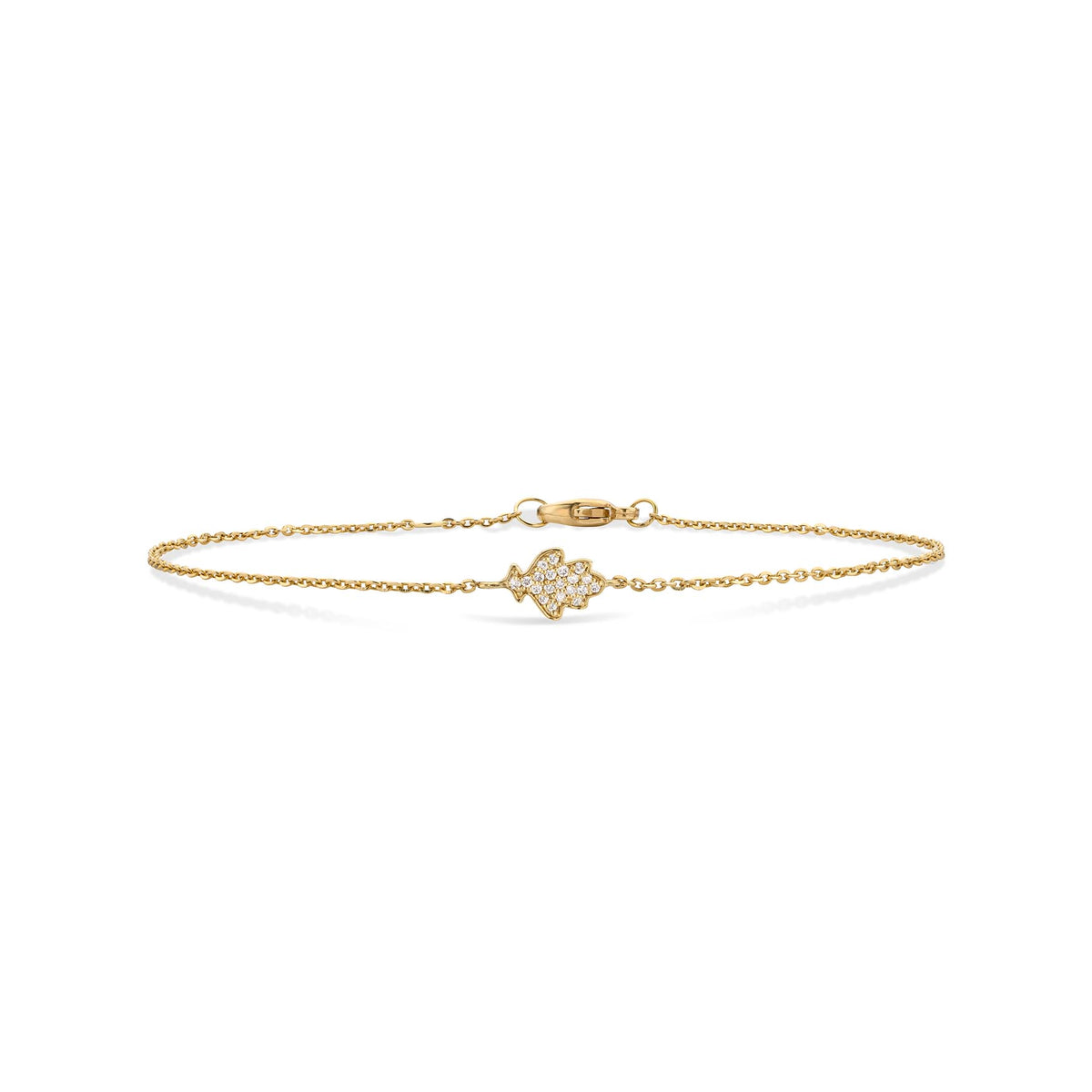 OAK BRACELET XS yellow gold diamond pavé