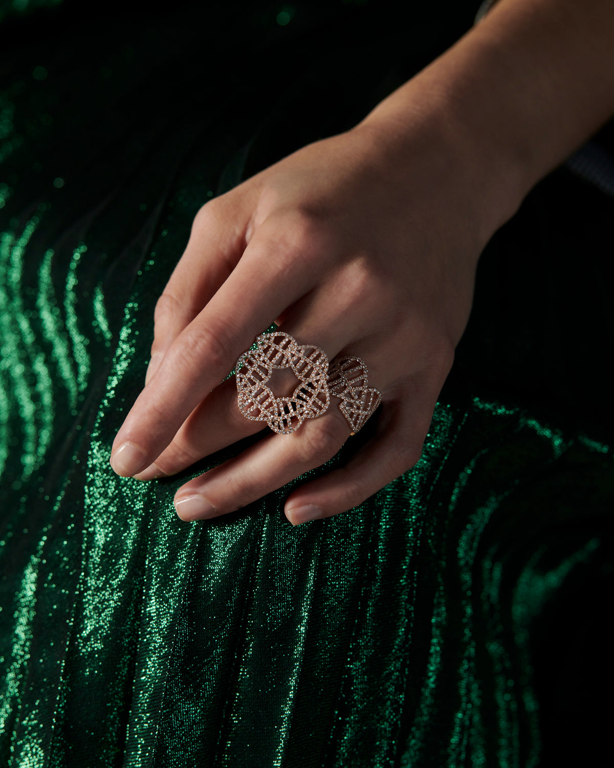 BEECH RING rose gold diamond