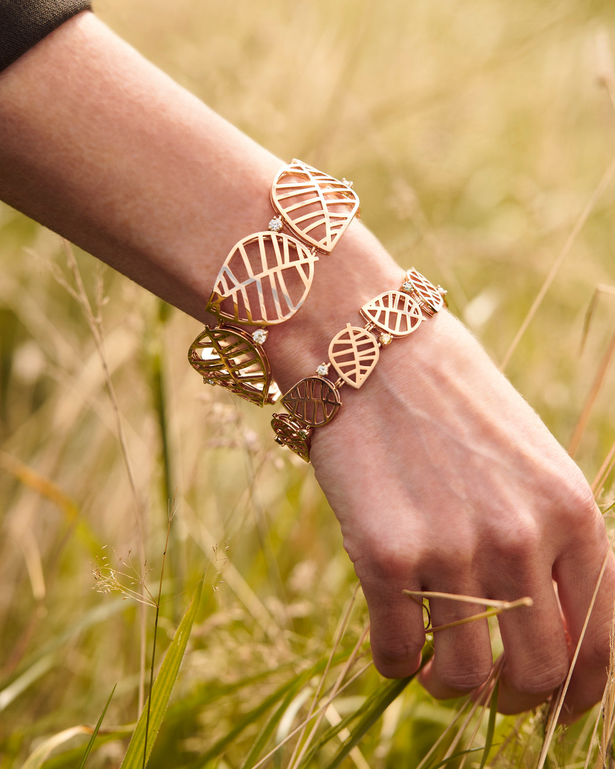 BEECH LINK BRACELET - NUANCES L rose gold diamond