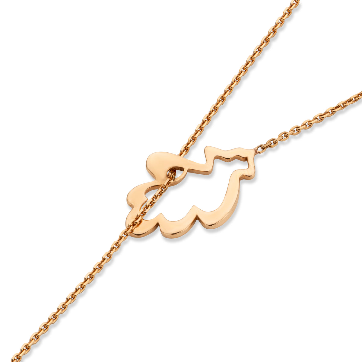 OAK COLLIER rose gold with diamonds pavé