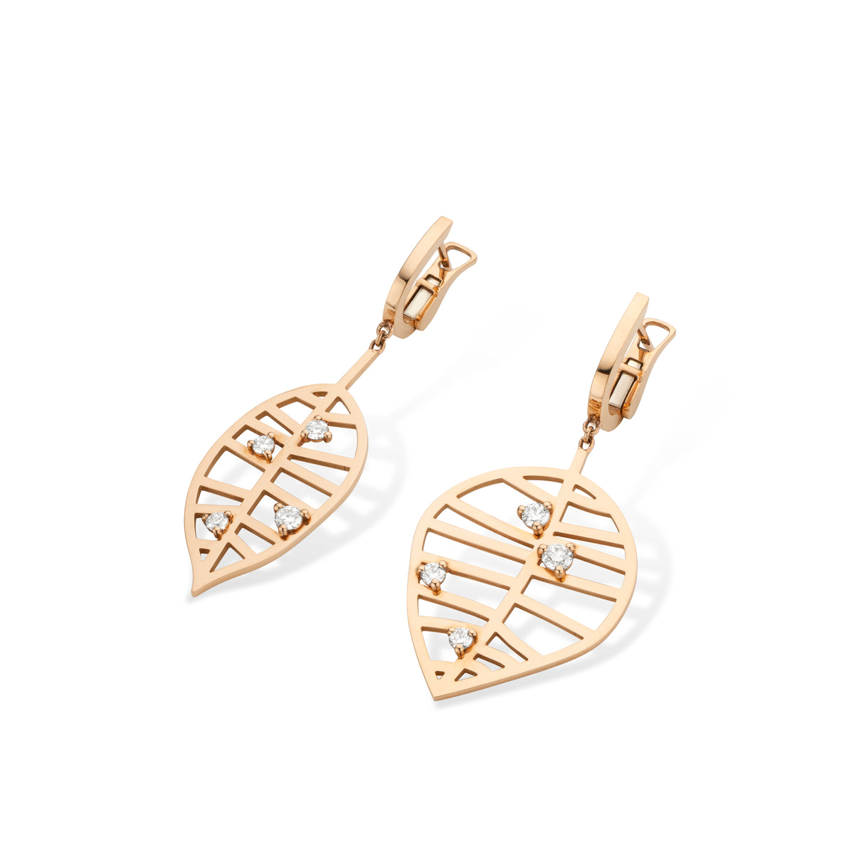 BEECH EARRING - NUANCES  rose gold diamond