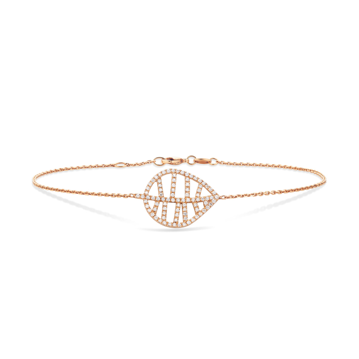 BEECH BRACELET S yellow gold diamonds pavé
