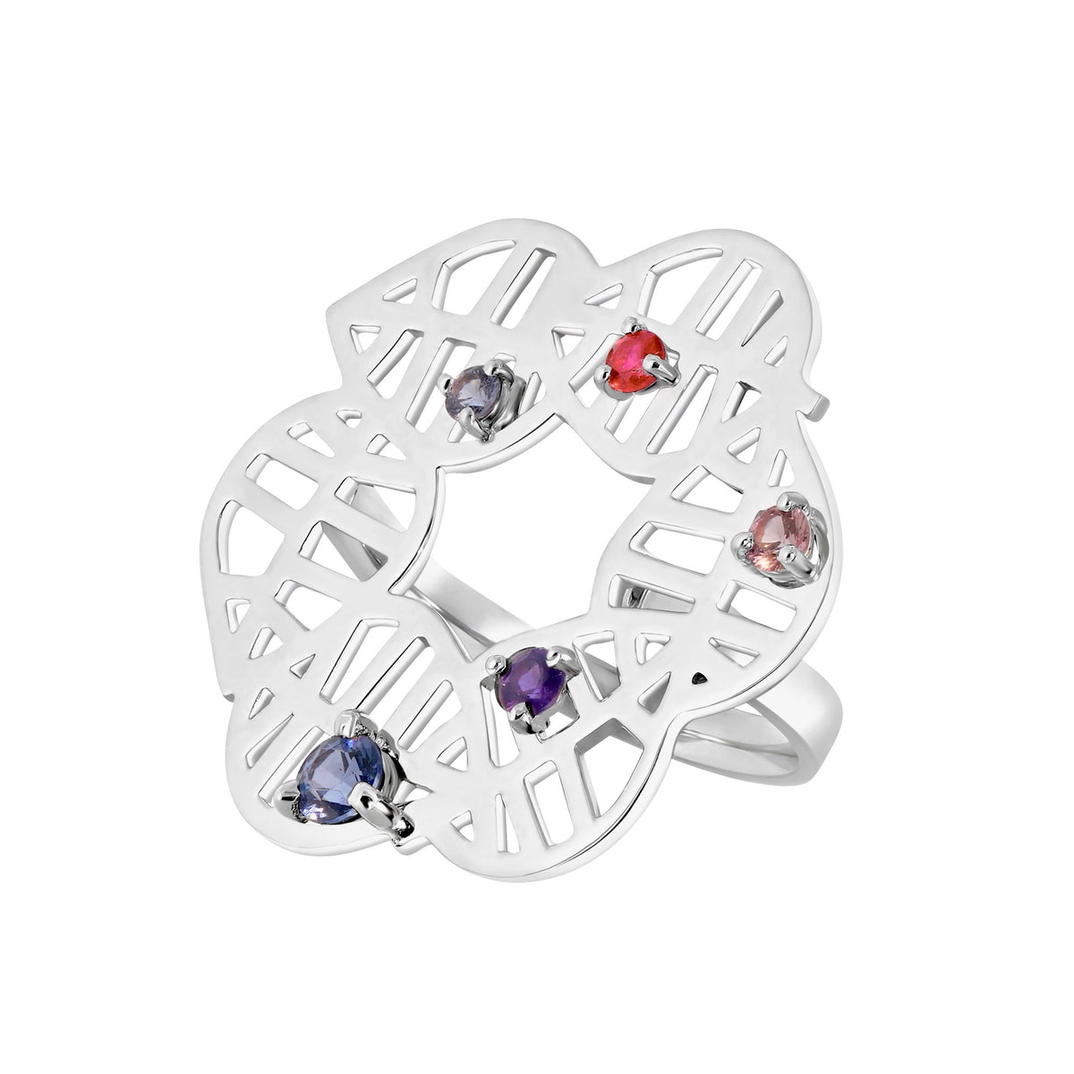 BEECH RING - NUANCES white gold corundum spinel