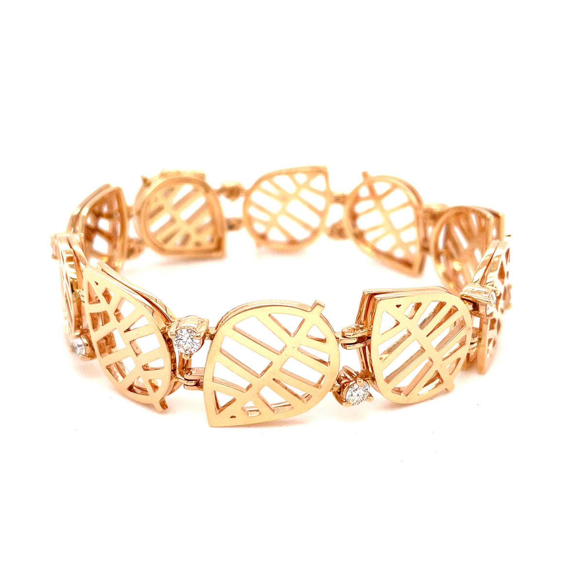 BEECH LINK BRACELET - NUANCES rose gold diamond