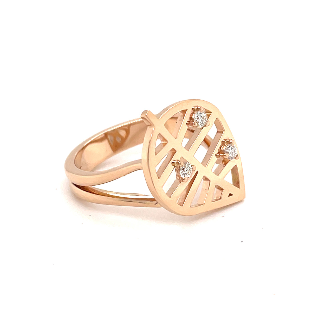 BEECH RING - NUANCES rose gold diamond