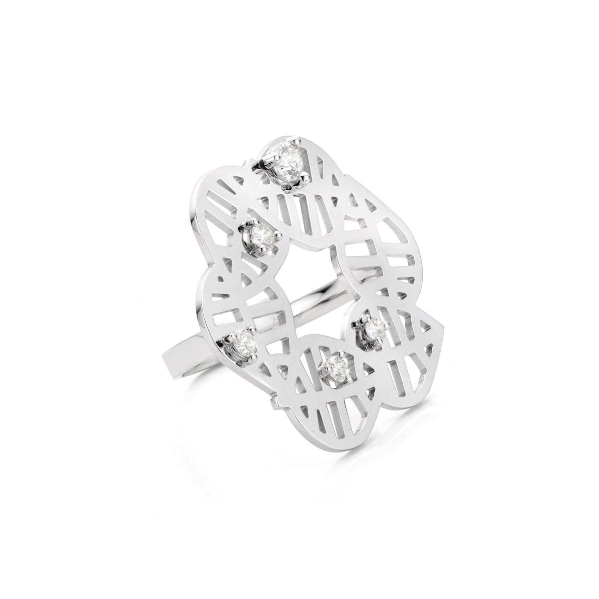 BEECH RING - NUANCES white gold diamond