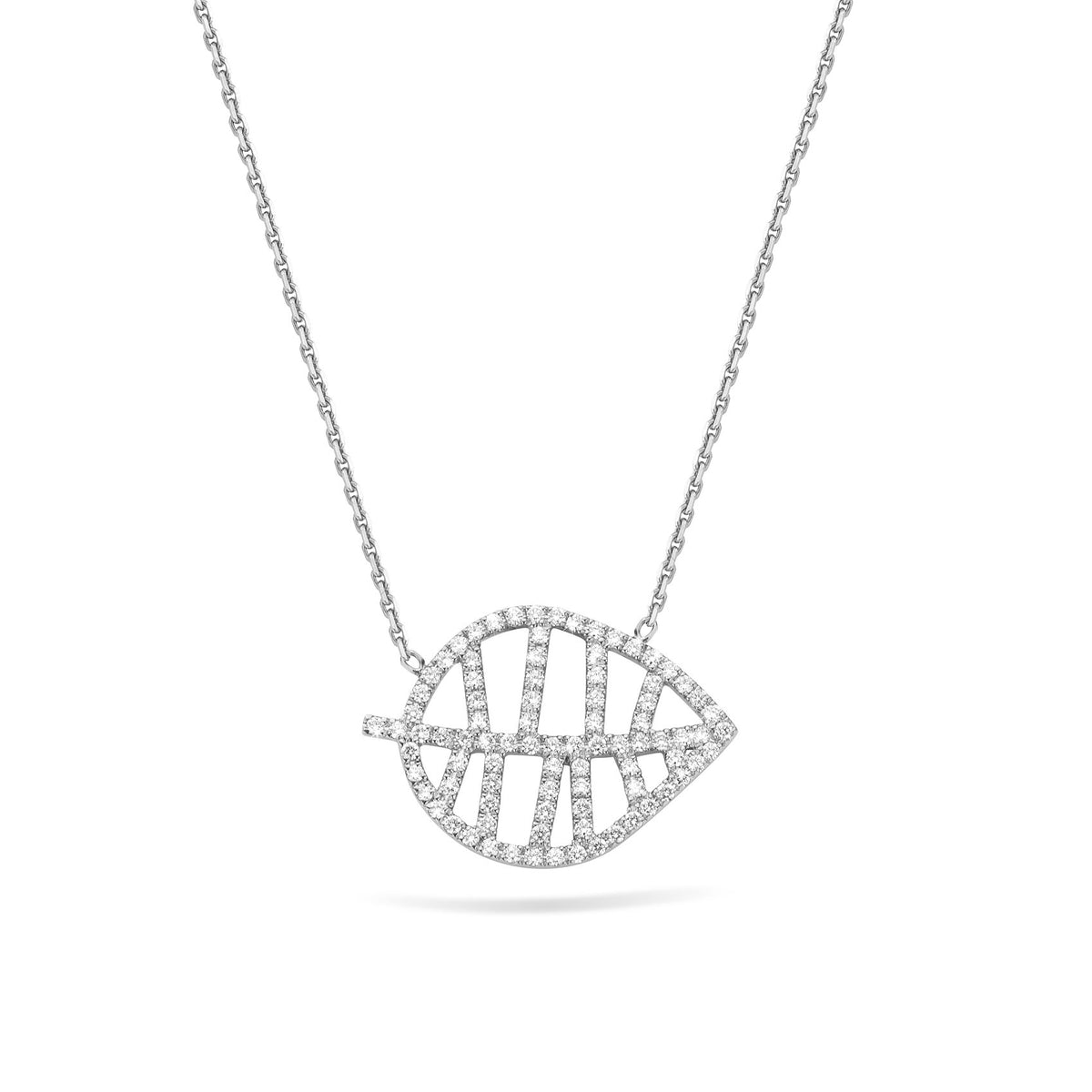 BEECH NECKLACE S white gold diamond pavé
