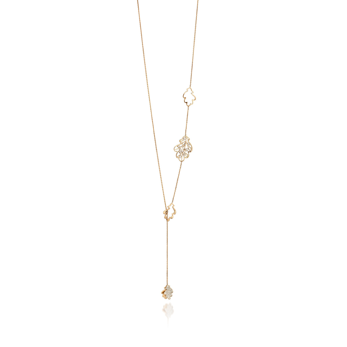 OAK COLLIER roségoud met pavé-diamanten